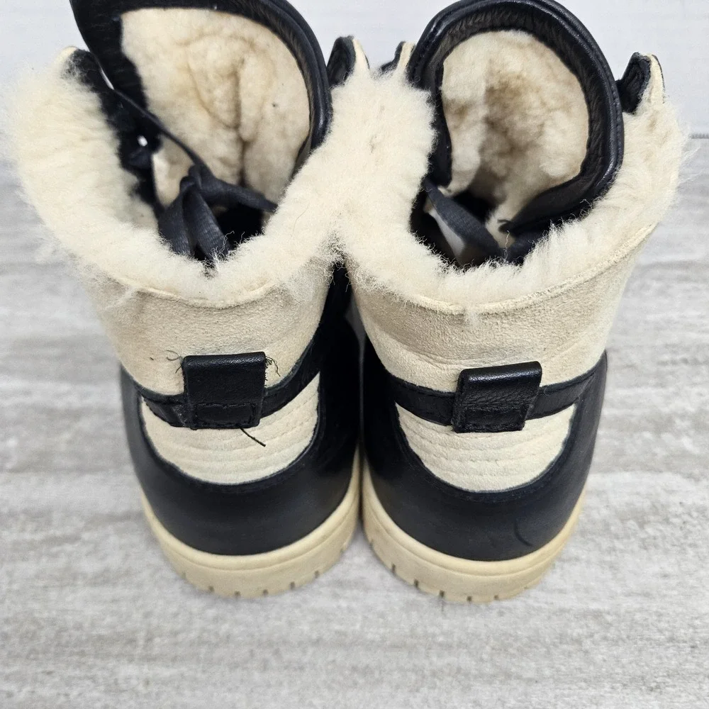 Nike Dunk High‎ Lux SP Sherpa Sneaker Shoes US 9 744301-002 Black Beige